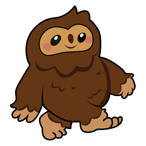 Brown Bigfoot Cryptid Sticker