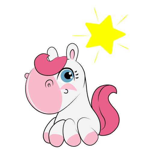 here is a Charming Pony and Star Sticker from the Cute collection for sticker mania