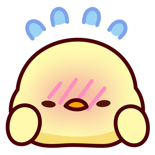 here is a Cute Chick Embarrassed Sticker from the Cute collection for sticker mania