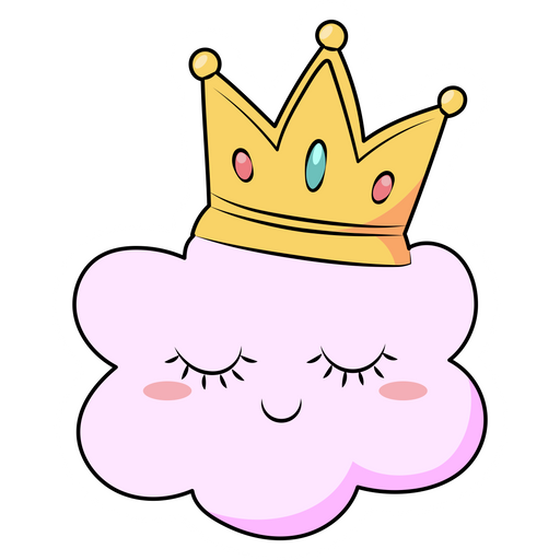here is a Cloud in Crown Sticker from the Cute collection for sticker mania