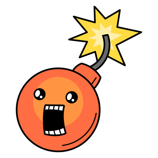here is a Cute Bomb on Fire Sticker from the Cute collection for sticker mania