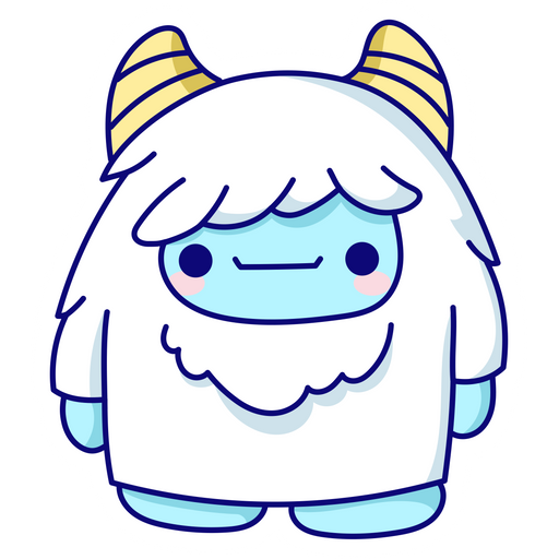 here is a Cute Cryptid Yeti Sticker from the Cute collection for sticker mania