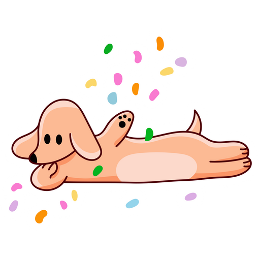 here is a Cute Dachshund Confetti Sticker from the Cute collection for sticker mania