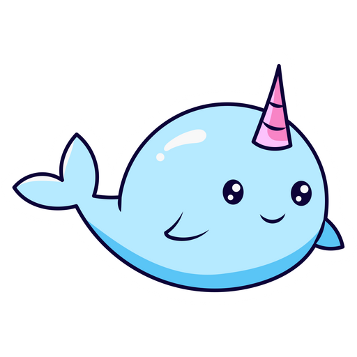 Cute Dolphin-Unicorn Sticker