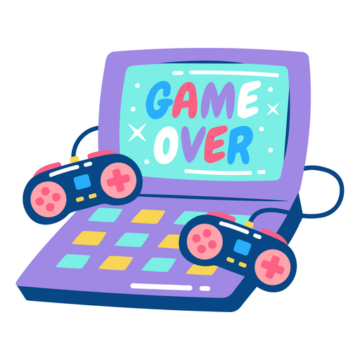 here is a Cute Game Over Sticker from the Cute collection for sticker mania