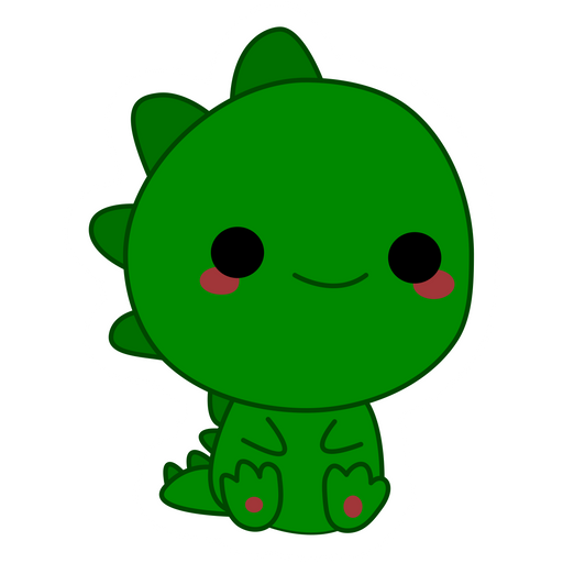 Cute Green Dragon Sticker