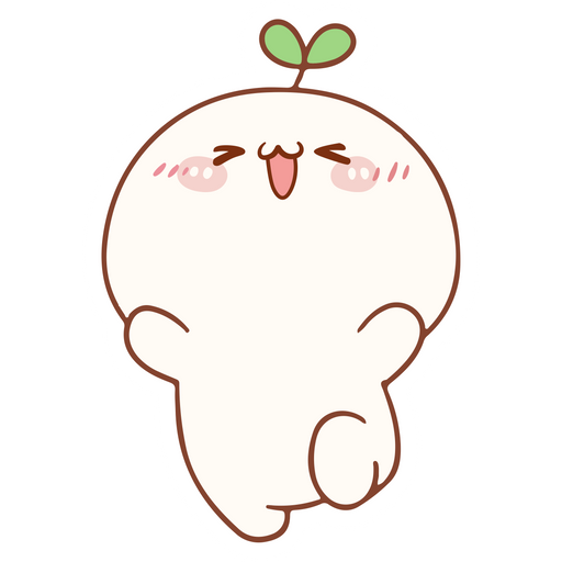 here is a Cute Happy Budding Pop Sticker from the Cute collection for sticker mania
