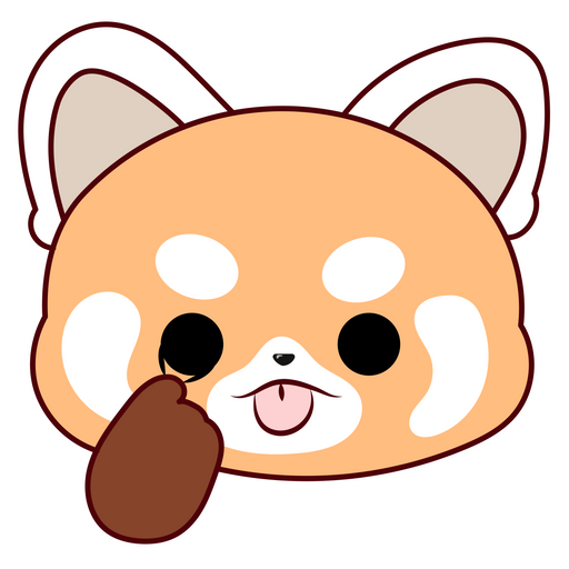 here is a Cute Little Red Panda Shows Tongue Sticker from the Cute collection for sticker mania