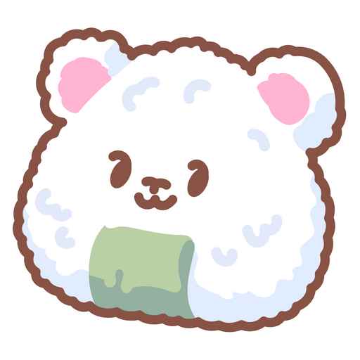 Cute Onigiri Bear Sticker