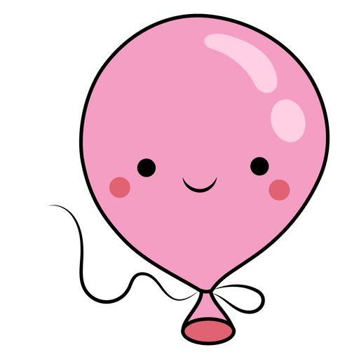 Cute Pink Balloon Sticker