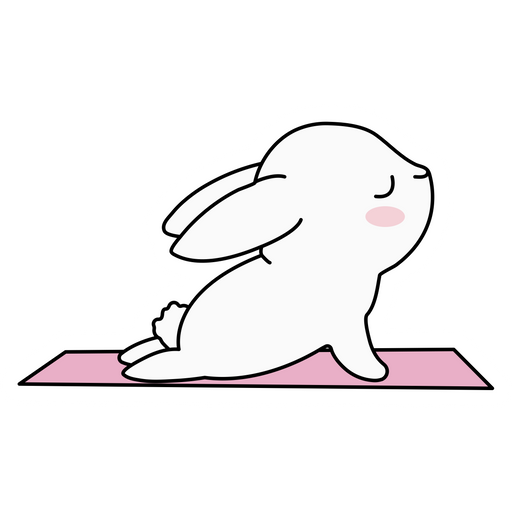 here is a Cute Rabbit Yoga Sticker from the Cute collection for sticker mania
