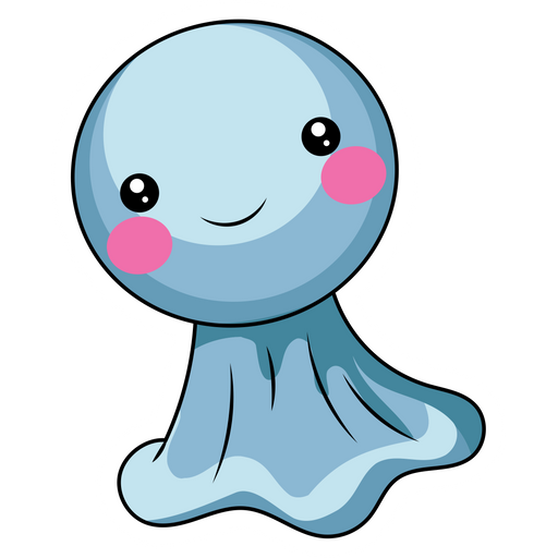 here is a Cute Round Ghost Sticker from the Cute collection for sticker mania