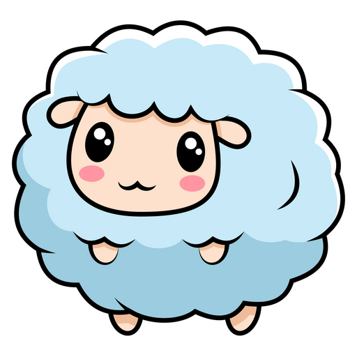 here is a Cute Sheep Sticker from the Cute collection for sticker mania