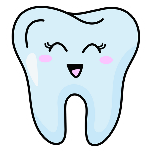 here is a Cute Smiley Tooth Sticker from the Cute collection for sticker mania