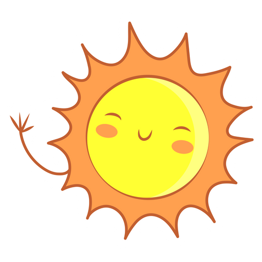 here is a Cute Friendly Sun Sticker from the Cute collection for sticker mania