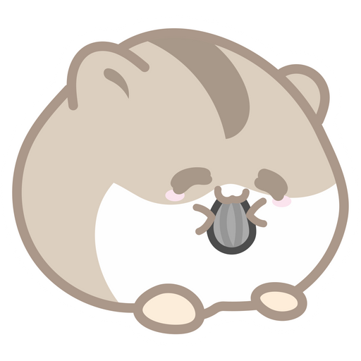 here is a Hamster Eats Sunflower Seed Sticker from the Cute collection for sticker mania