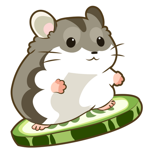 Cute Hamster Standing Sticker
