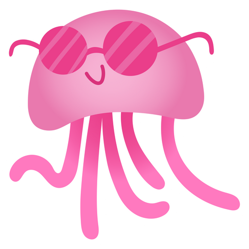 here is a Jellyfish in Sunglasses Sticker from the Cute collection for sticker mania