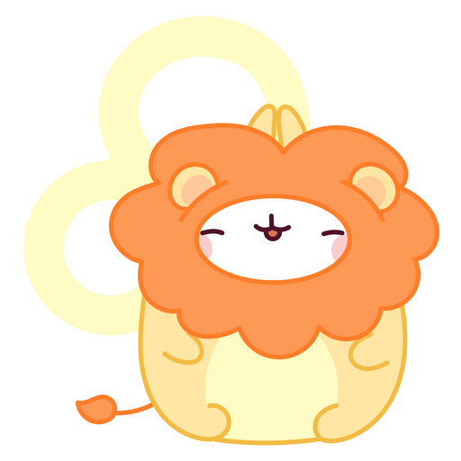 here is a Leo Zodiac Molang Sticker from the Cute collection for sticker mania