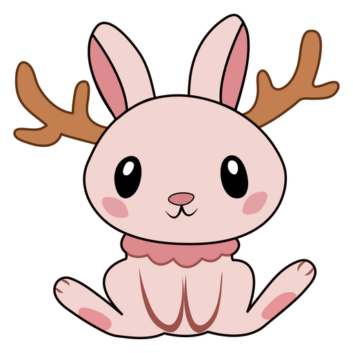 here is a Pink Cryptid Jackalope Sticker from the Cute collection for sticker mania