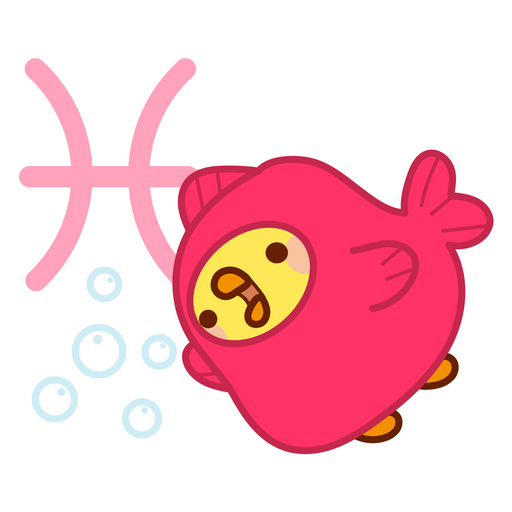 here is a Pisces Zodiac Molang Sticker from the Zodiac Signs collection for sticker mania