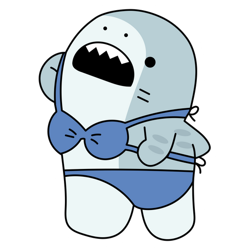 here is a Shark in Swimsuit Sticker from the Cute collection for sticker mania