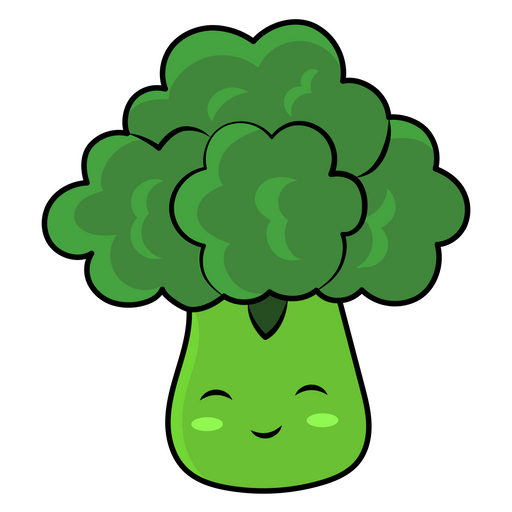 here is a Smiling Broccoli Sticker from the Cute collection for sticker mania