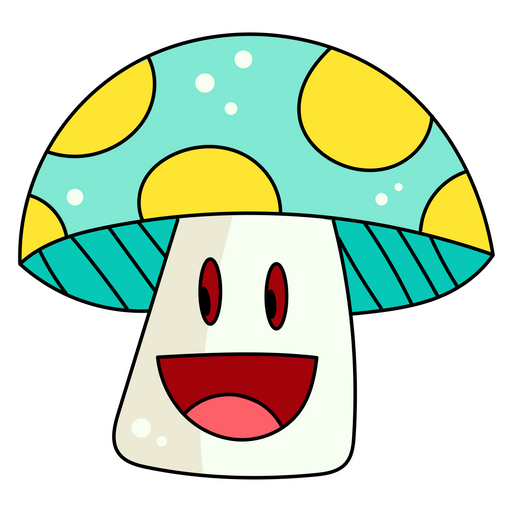 here is a Smily Mushroom Sticker from the Cute collection for sticker mania