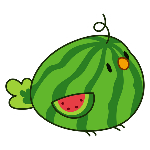 here is a Watermelon Bird Sticker from the Cute collection for sticker mania