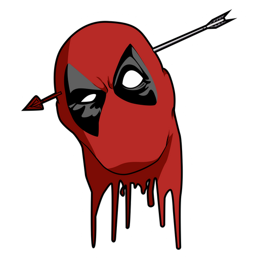 here is a Deadpool Arrow in Head Sticker from the Deadpool collection for sticker mania