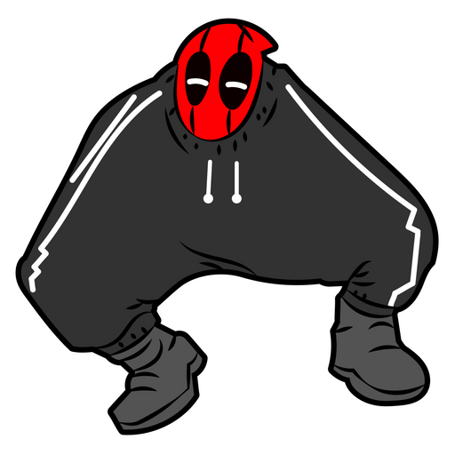 Deadpool in Black Pants Sticker