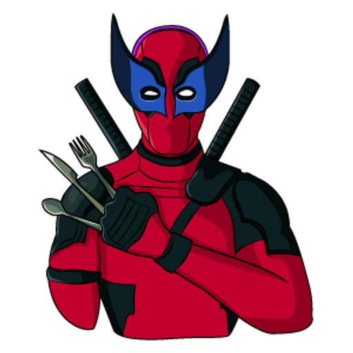 here is a Deadpool Wolverine Sticker from the Deadpool collection for sticker mania