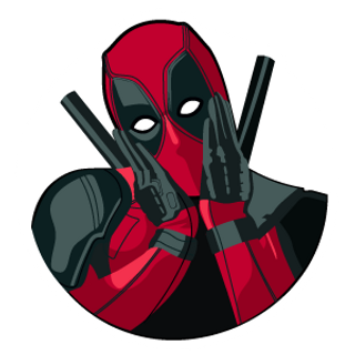 Deadpool Shy - Sticker Mania