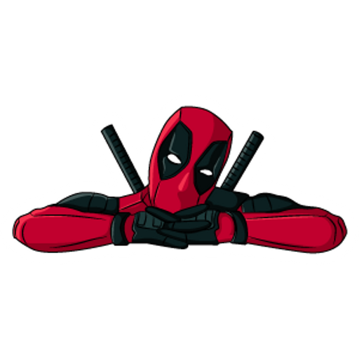 here is a Deadpool Waited Sticker from the Deadpool collection for sticker mania