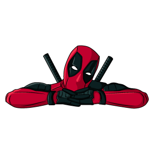 cool and cute Deadpool Waited Sticker for stickermania