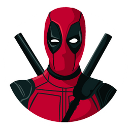 Deadpool in the White Circle Sticker - Sticker Mania