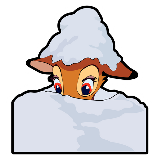 Bambi in the Snow Sticker