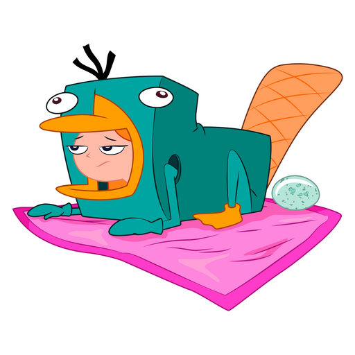 Candace in Platypus Costume Sticker