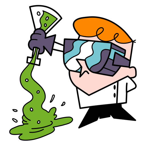 here is a Dexter's Laboratory Chemistry Sticker from the Cartoons collection for sticker mania