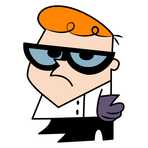 here is a Dexter's Laboratory Dexter Disappointed Sticker from the Cartoons collection for sticker mania