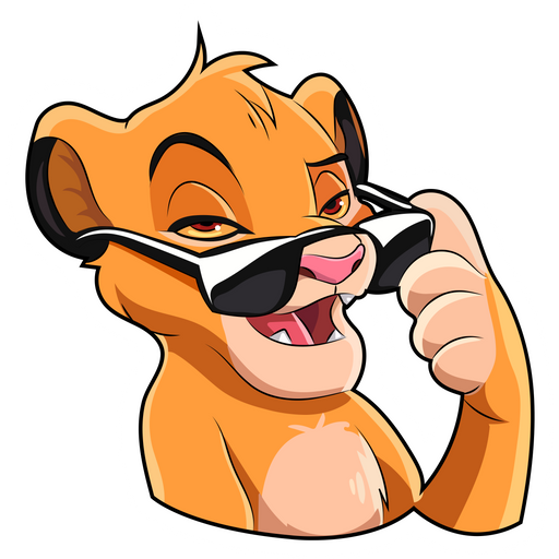 here is a The Lion King Simba Winks Sticker from the Disney Cartoons collection for sticker mania