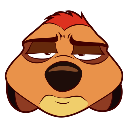 here is a The Lion King Unhappy Timon Sticker from the The Lion King collection for sticker mania