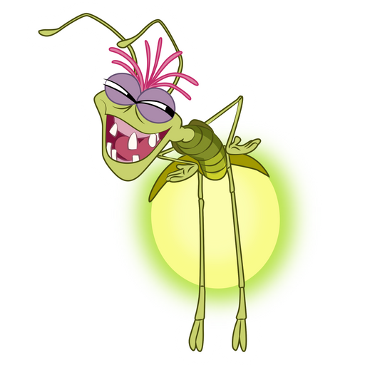 here is a The Princess and the Frog Ray the Firefly Sticker from the Disney Cartoons collection for sticker mania
