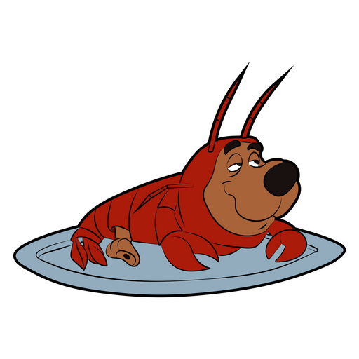here is a Scrappy-Doo Lobster Sticker from the Cartoons collection for sticker mania