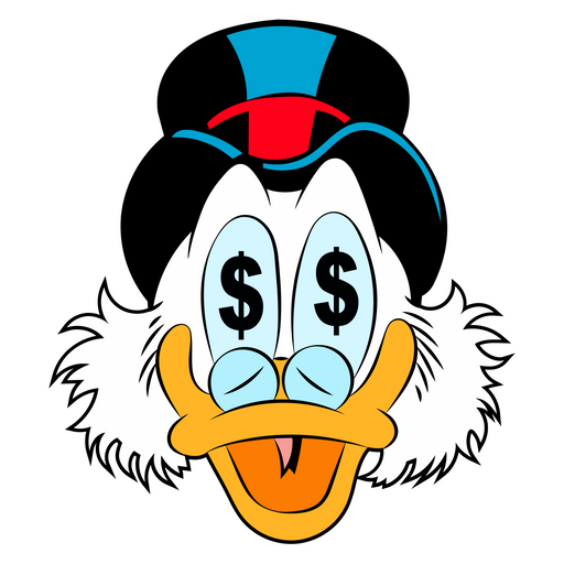 here is a Scrooge McDuck Sticker from the Disney Cartoons collection for sticker mania