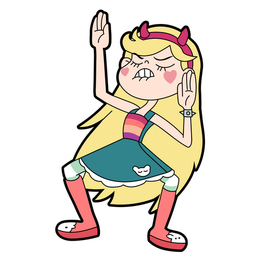 here is a Star Butterfly Dancing Sticker from the Star vs. the Forces of Evil collection for sticker mania