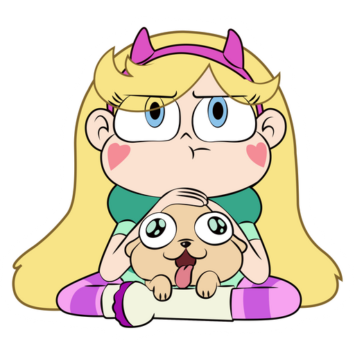 here is a Star Butterfly with Laser Puppy Sticker from the Star vs. the Forces of Evil collection for sticker mania