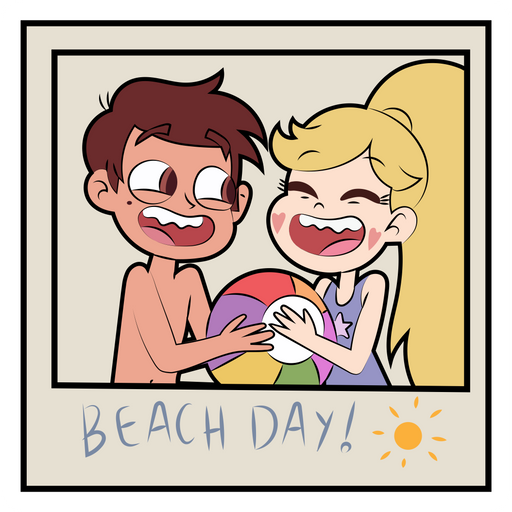 here is a Star vs. the Forces of Evil Beach Day Sticker from the Star vs. the Forces of Evil collection for sticker mania