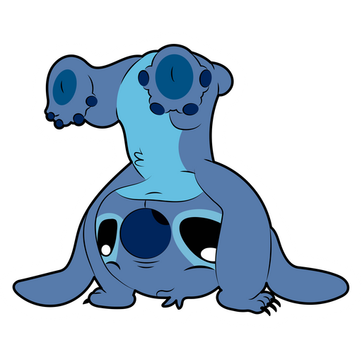 here is a Stitch Upside Down Sticker from the Lilo & Stitch collection for sticker mania