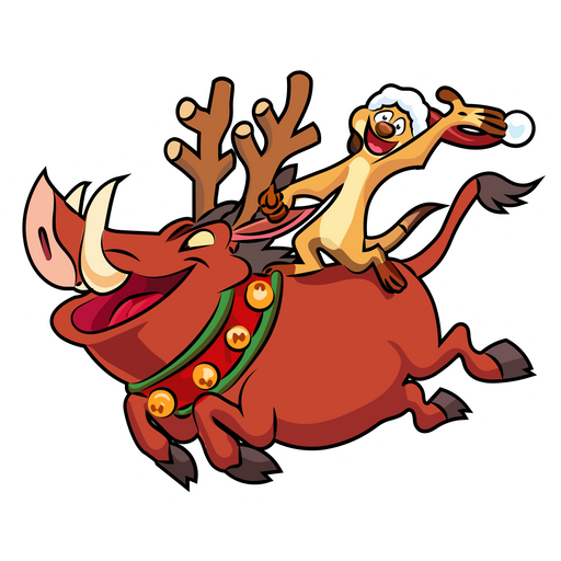 The Lion King Timon and Pumbaa Christmas Sticker